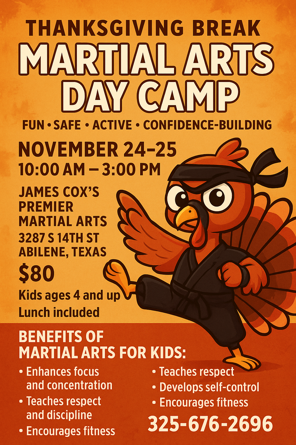 Thanksgiving Break – Martial Arts Day Camp 2025